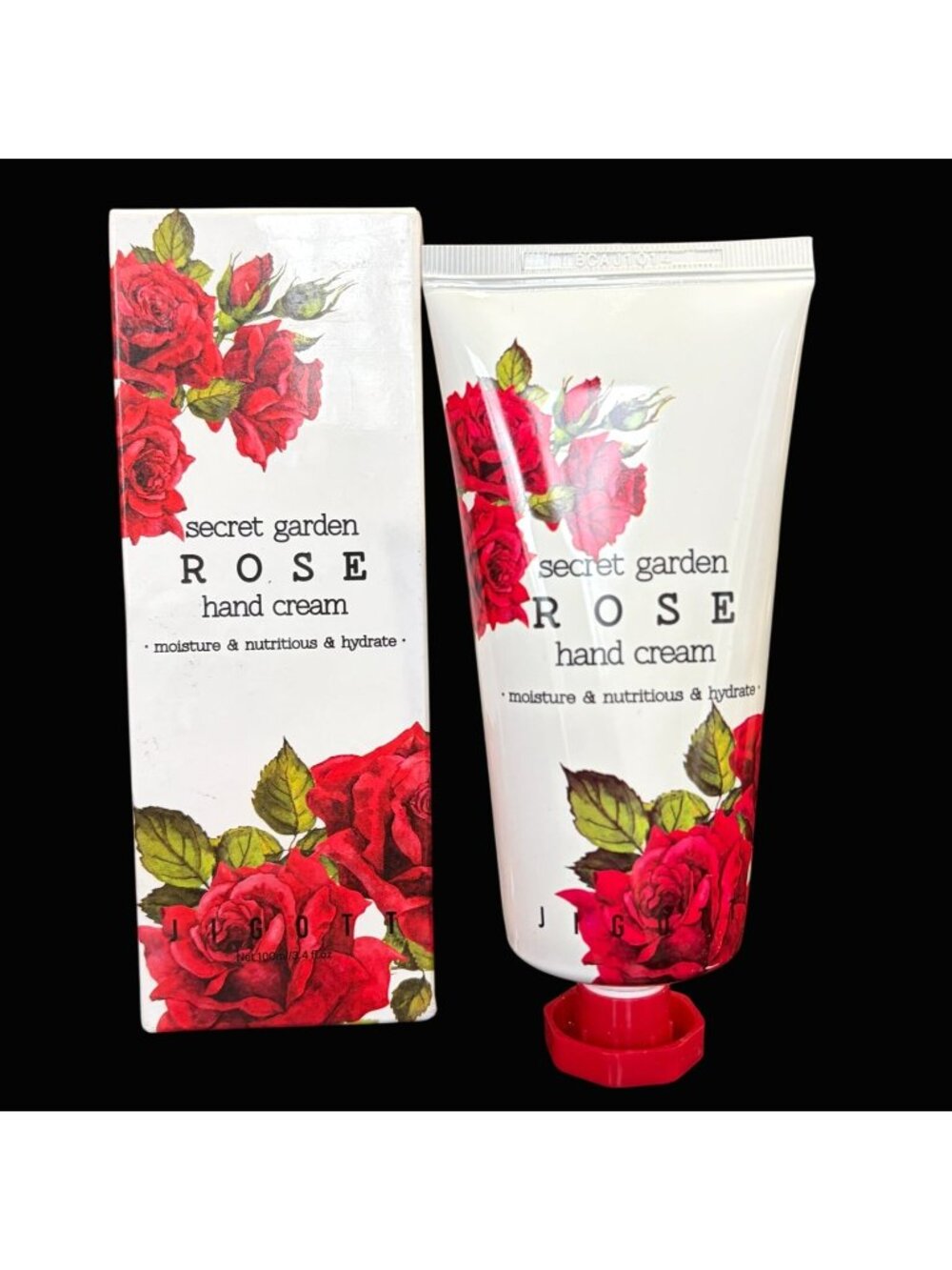 Jigott Secret Garden Rose Hand Cream NEW in Box 100ml 3.4 fl oz Korean Skincare